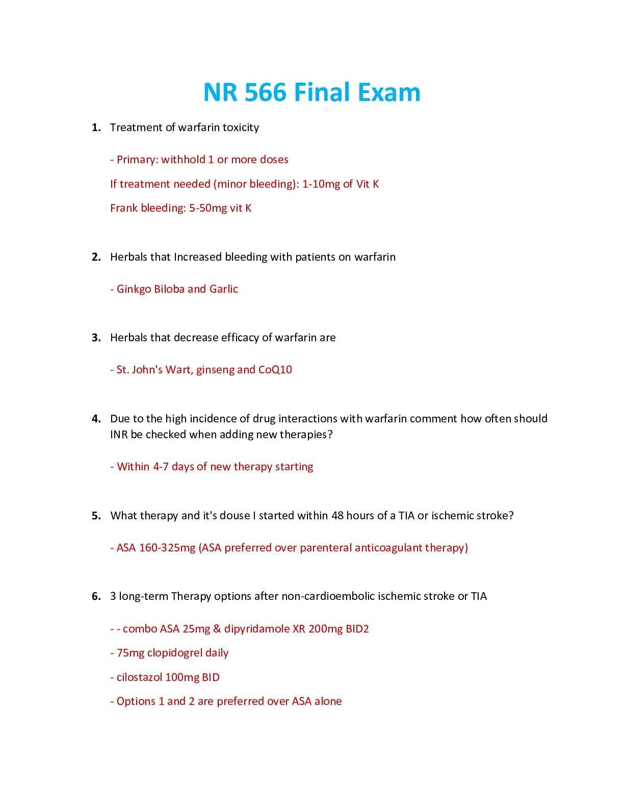 Preview image for NR 566 Final Exam / NR566 Final Exam Review (Latest 2021/2022) Chamberlain